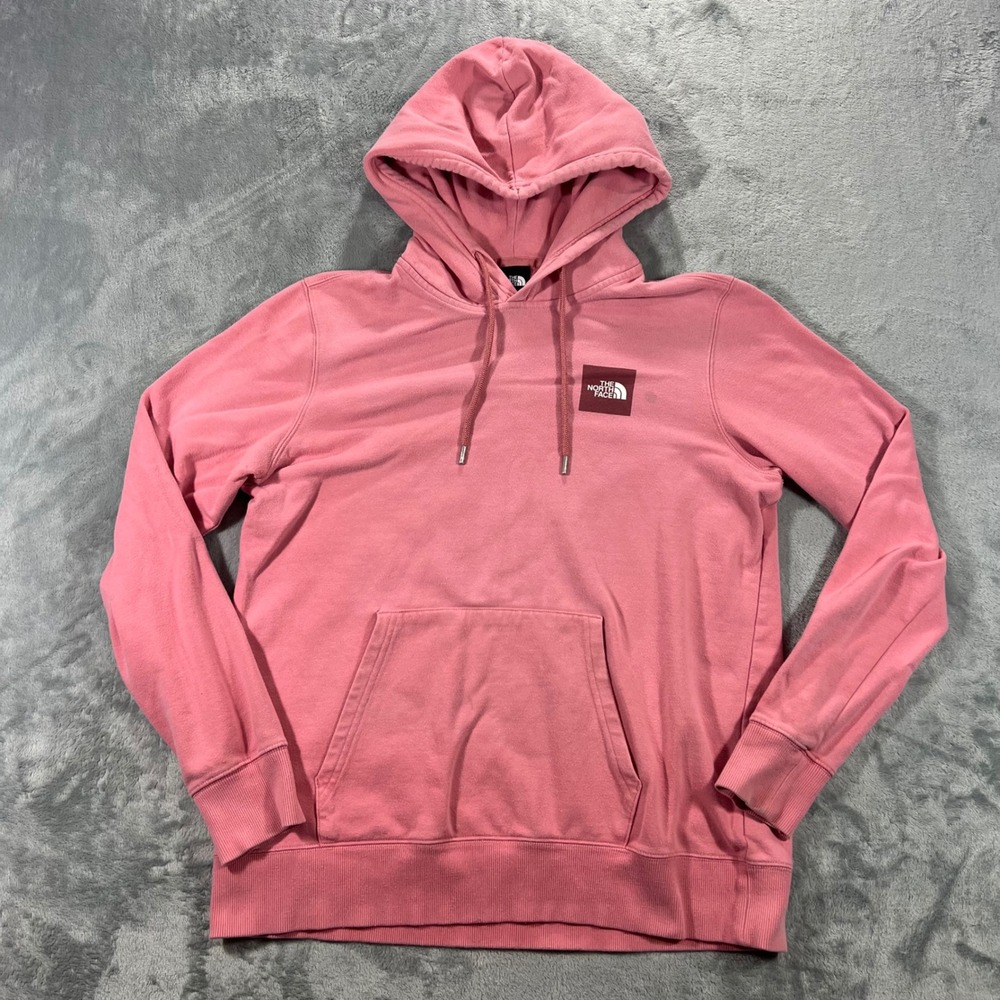The North Face Hoodie Womens Size M Pink Pullover Box Logo A4M4N - Picture 2 of 16